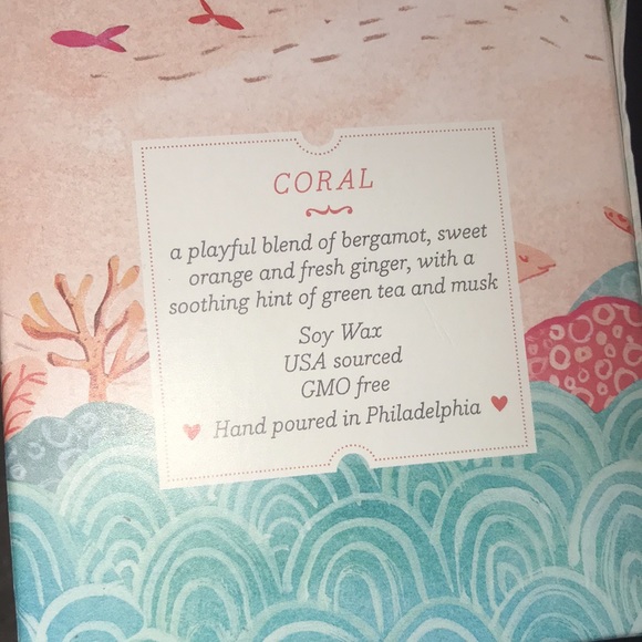 NWT hand in hand clean water collection coral soy wax candle by Anthropologie - Picture 7 of 9